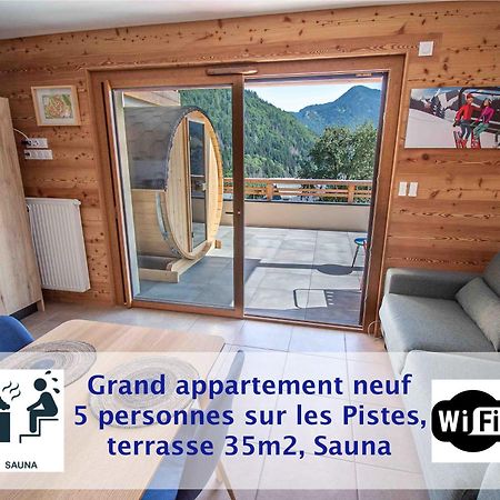 Dans Residence Neuve Le Snow Roc Sur Les Pistes, Grand Studio Cosy 5 Pers Avec Terrasse Panoramique, Sauna, Wifi Saint-Jean-dʼAulps Dış mekan fotoğraf