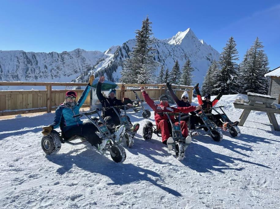Dans Residence Neuve Le Snow Roc Sur Les Pistes, Grand Studio Cosy 5 Pers Avec Terrasse Panoramique, Sauna, Wifi Saint-Jean-dʼAulps Dış mekan fotoğraf