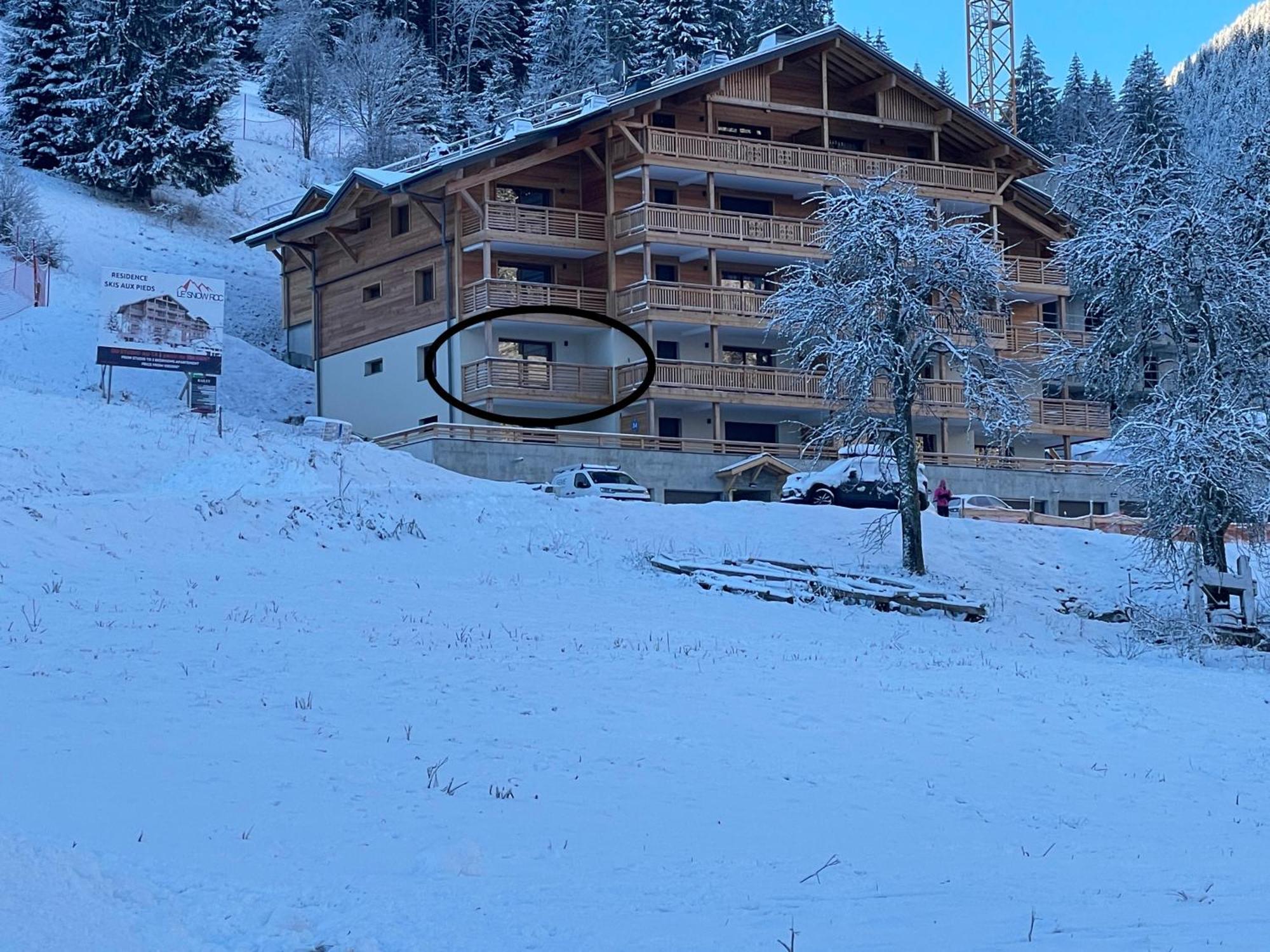 Dans Residence Neuve Le Snow Roc Sur Les Pistes, Grand Studio Cosy 5 Pers Avec Terrasse Panoramique, Sauna, Wifi Saint-Jean-dʼAulps Dış mekan fotoğraf