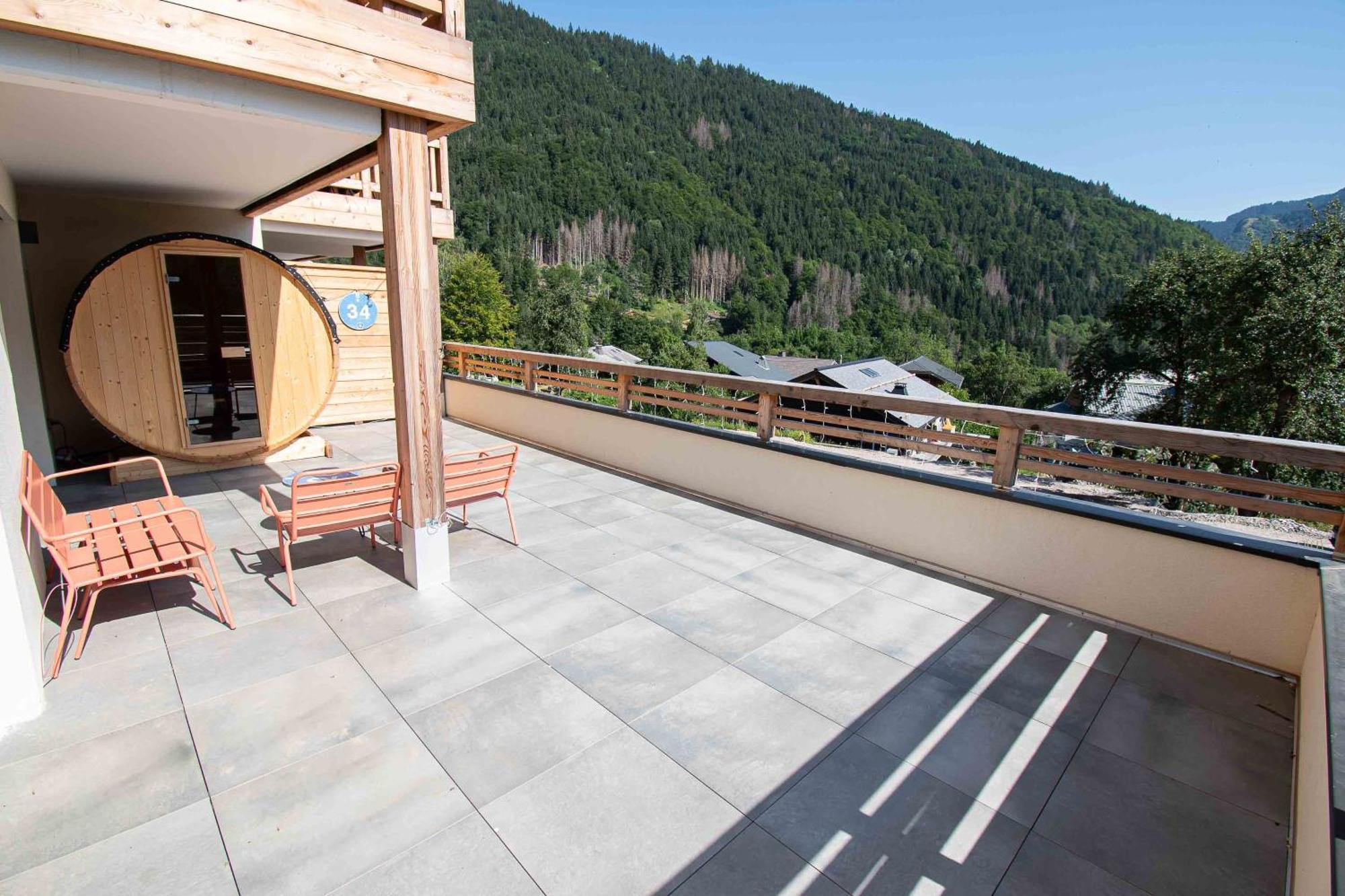 Dans Residence Neuve Le Snow Roc Sur Les Pistes, Grand Studio Cosy 5 Pers Avec Terrasse Panoramique, Sauna, Wifi Saint-Jean-dʼAulps Dış mekan fotoğraf