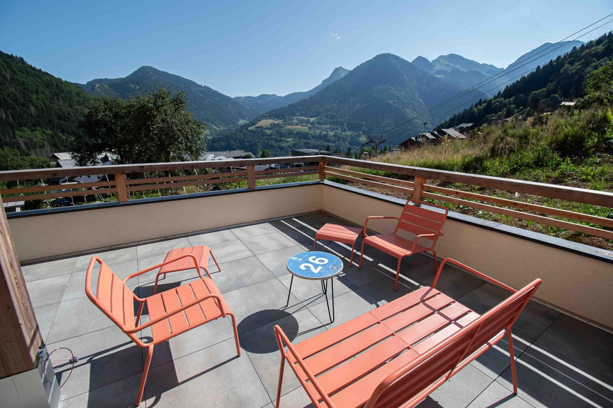 Dans Residence Neuve Le Snow Roc Sur Les Pistes, Grand Studio Cosy 5 Pers Avec Terrasse Panoramique, Sauna, Wifi Saint-Jean-dʼAulps Dış mekan fotoğraf