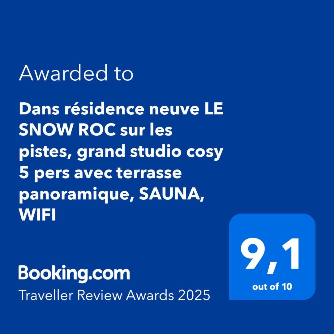 Dans Residence Neuve Le Snow Roc Sur Les Pistes, Grand Studio Cosy 5 Pers Avec Terrasse Panoramique, Sauna, Wifi Saint-Jean-dʼAulps Dış mekan fotoğraf